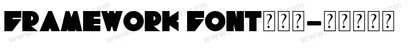 framework font中文版字体转换